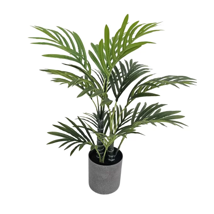 Artificial Palm Tree Potted in Decorative Pot with Lifelike Fern Leaves Cheap