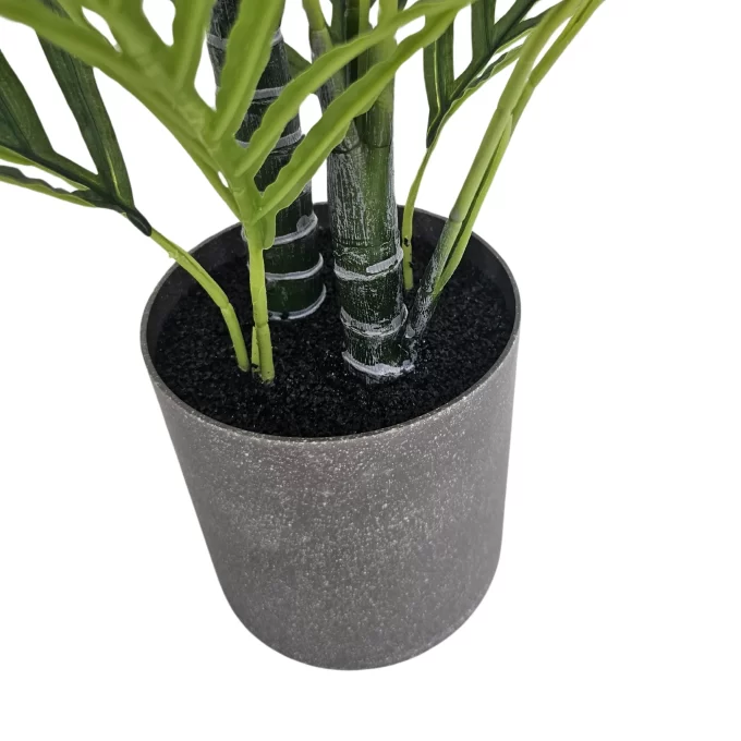 Artificial Palm Tree Potted in Decorative Pot with Lifelike Leaves