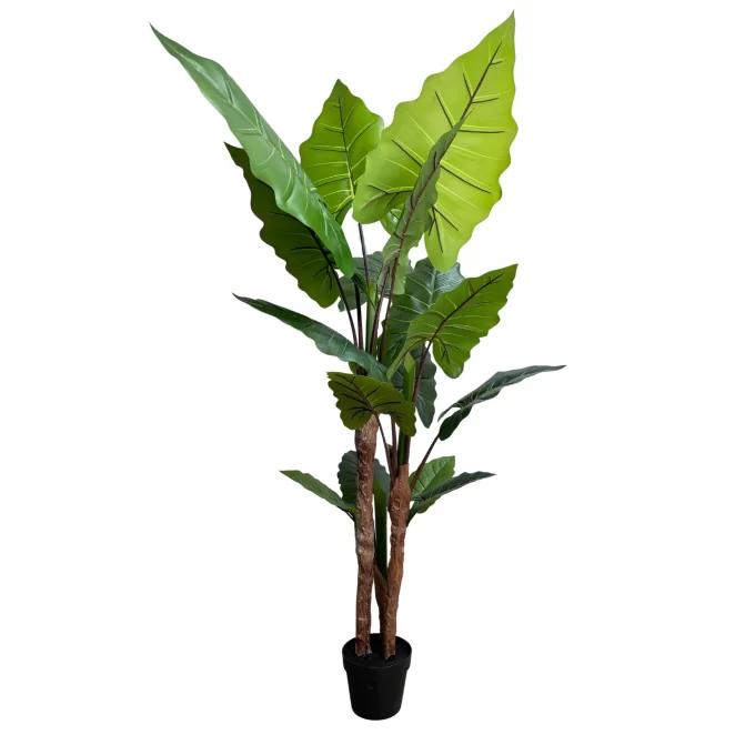 Artificial Tall Taro Plant 170cm Wide Leaf Palm Side View