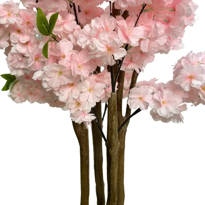 Pink Flowering Artificial Cherry Blossom Tree Trunk