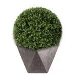 Artificial Topiary Ball on Planter made with Recycled Materials