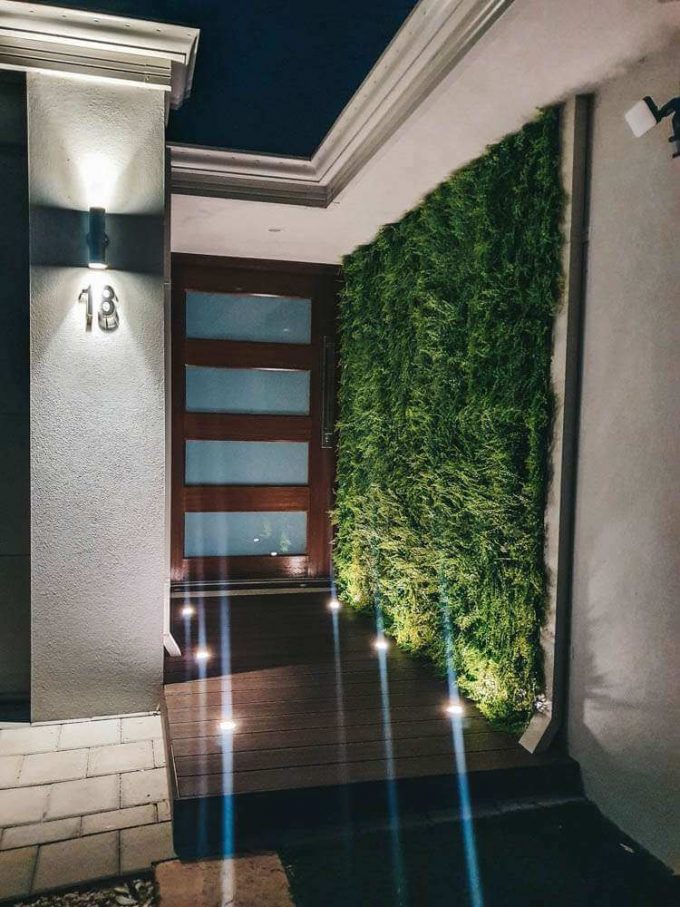 Entrance With Artificial Plants