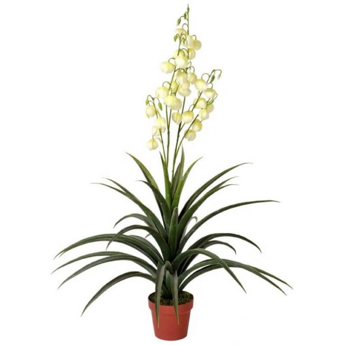 flowering artificial yucca plant