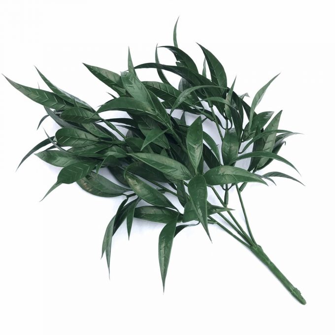 Dark green artificial floral arrangement plant
