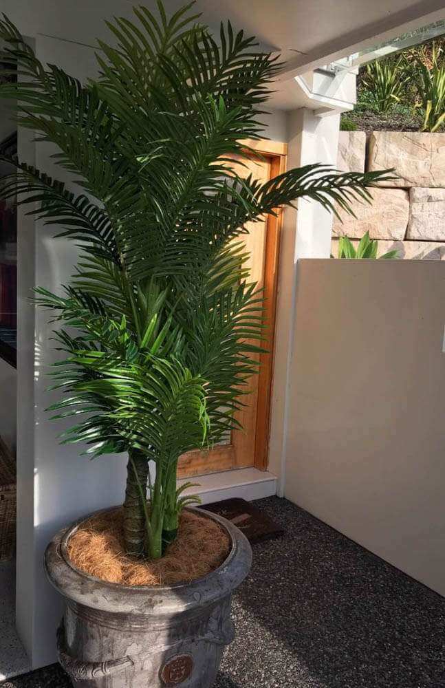 large artificial fake palm tree