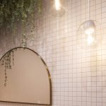 Artificial hanging plants for a bathroom