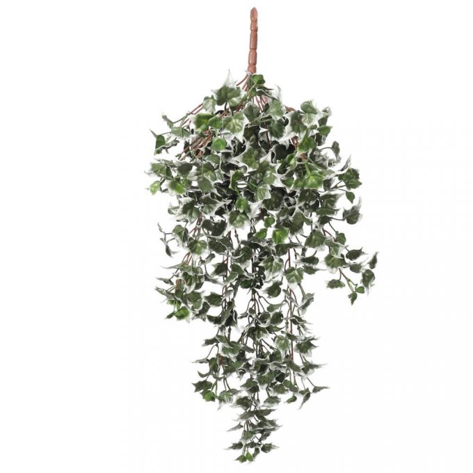 hanging artificial ivy bush with white leaves