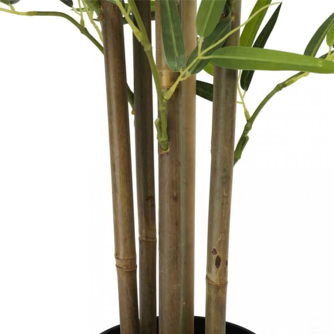 artificial bamboo trunks and foliage