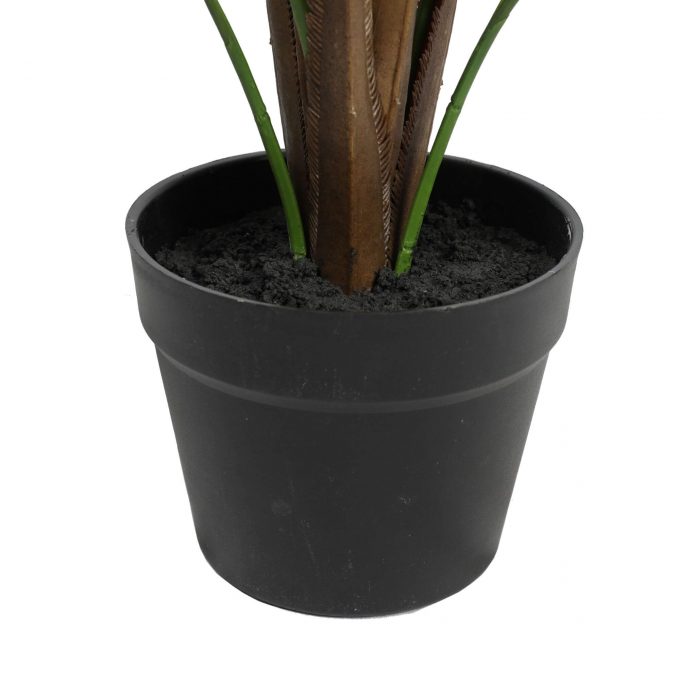 Pot Artificial Palm 80CM Height Indoor Leaves Side View