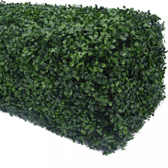 small artificial boxwood hedge foliage