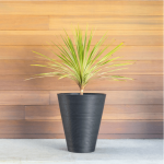 tall round planter for office with recycled materials