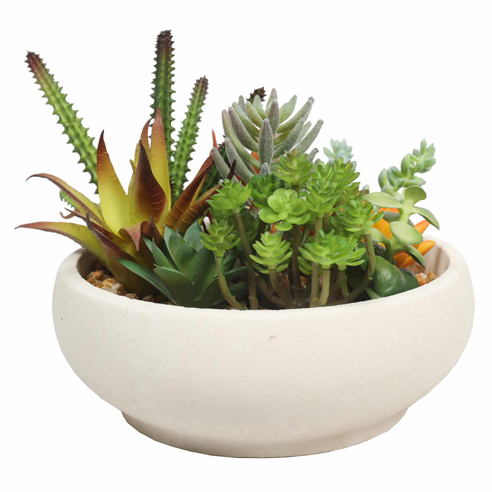 artificial potted succulent arrangement