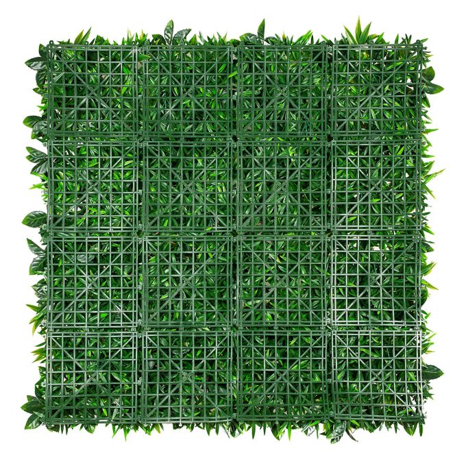 back of artificial hedge panel