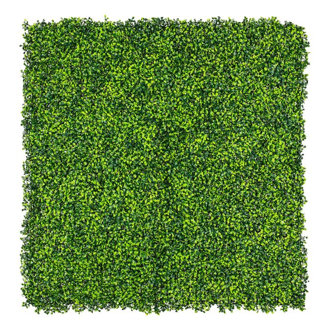 mixed artificial boxwood hedge panel
