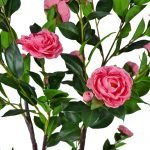 artificial camellia tree pink flowers