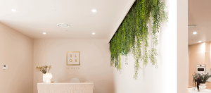 Verdant greenery elevates this thoughtfully designed space