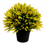 Small Potted Artificial Decorative Yellow Lily Plant UV Resistant 20cm