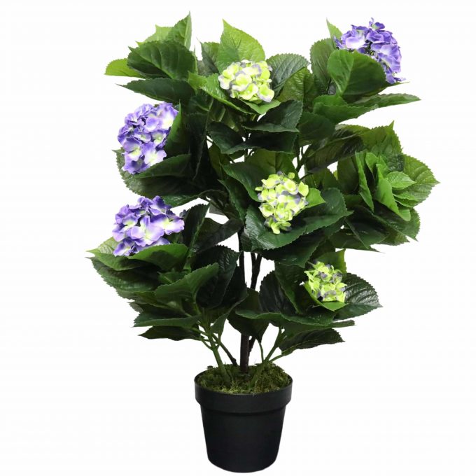 artificial hydrangea plant - potted