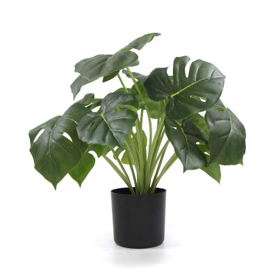Potted Dense Potted Artificial Split Philodendron Plant with Real Touch Leaves 50cm