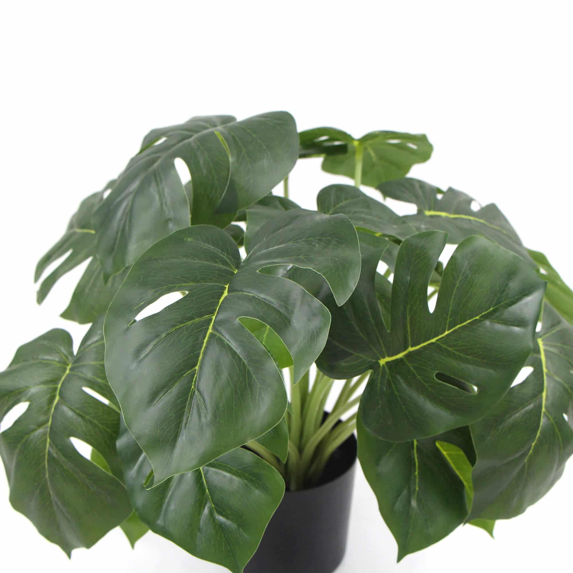 Top View Dense Potted Artificial Split Philodendron Plant with Real Touch Leaves 50cm