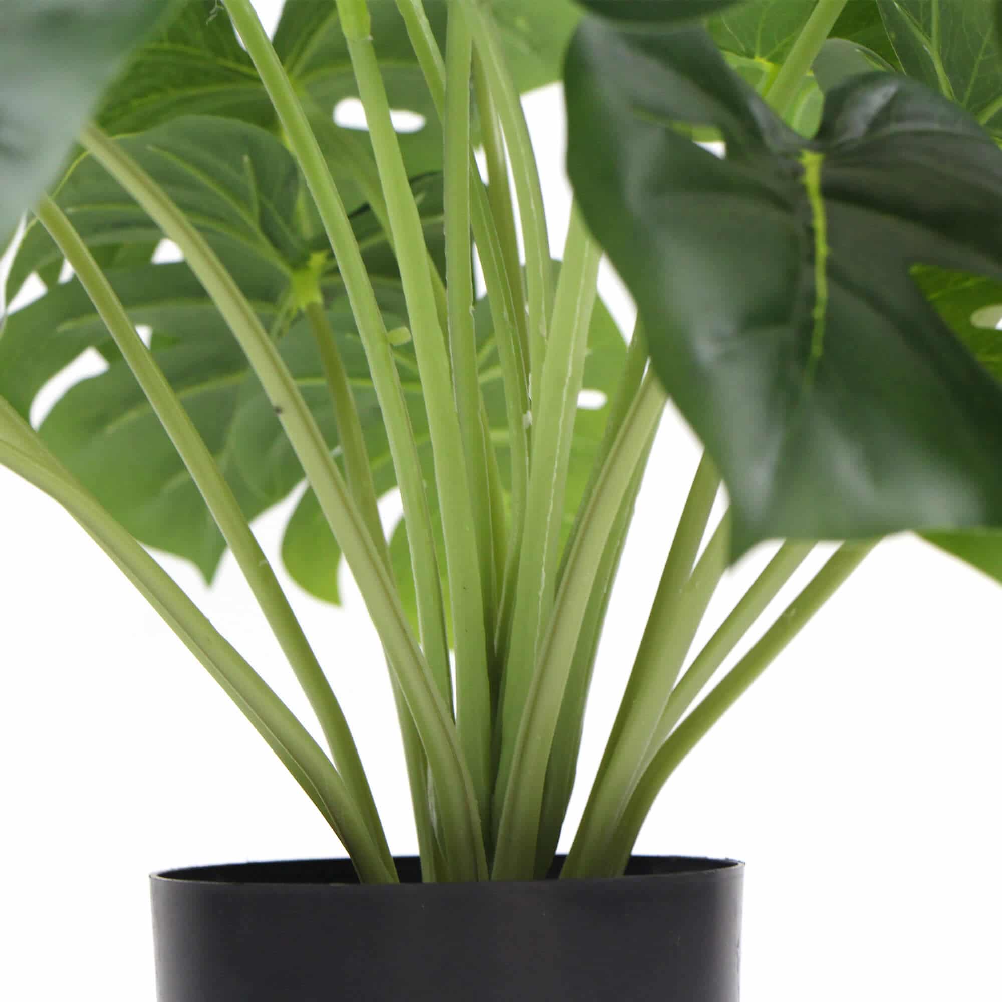 Branch Dense Potted Artificial Split Philodendron Plant with Real Touch Leaves 50cm