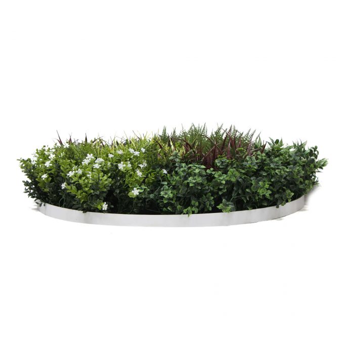 Artificial Plant Wall Panel - Side View with Frame