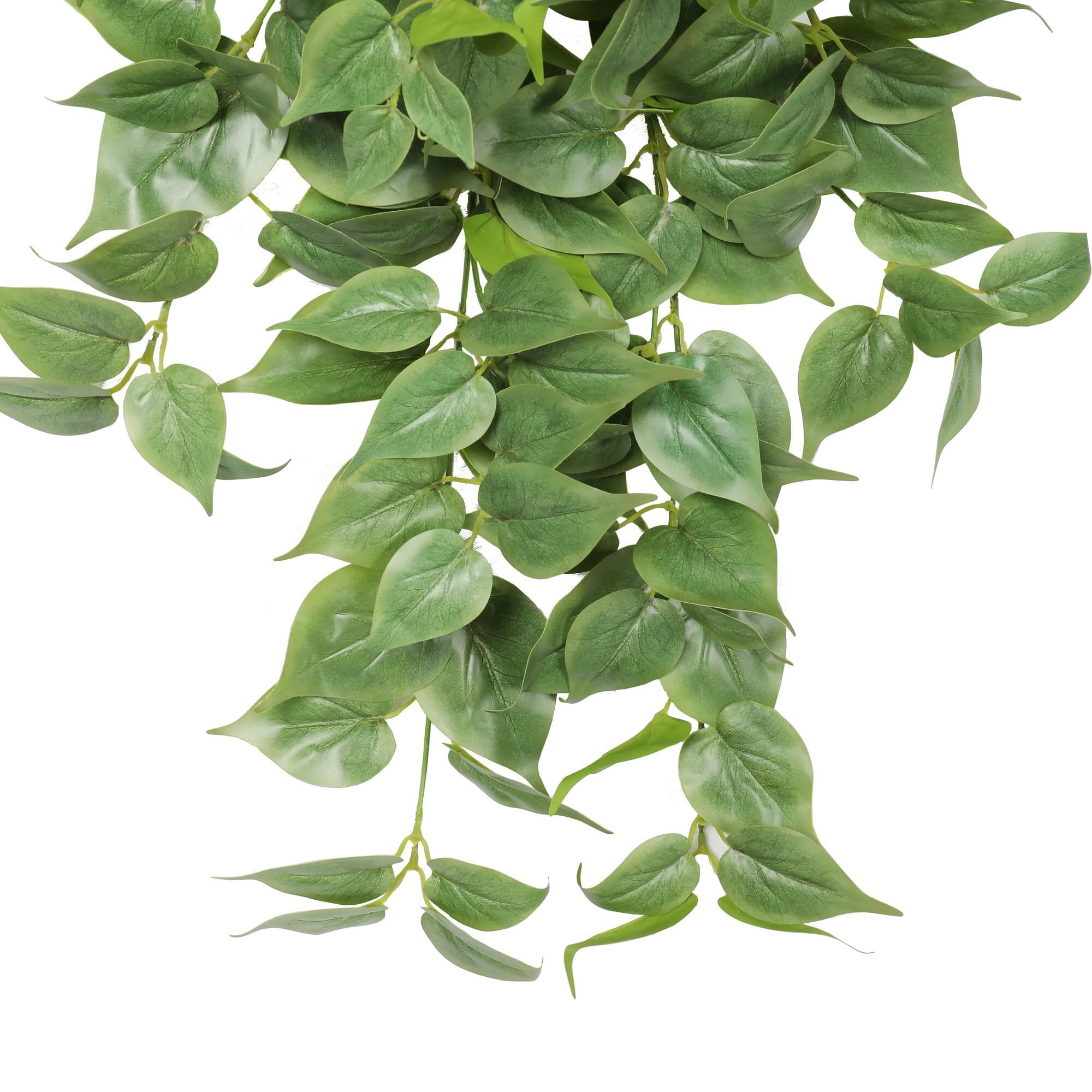 Nearly Natural Artificial Hanging Philodendron Bush 75cm Leaves