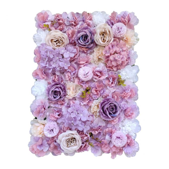 Pink and White Artificial Flower Wall Panel