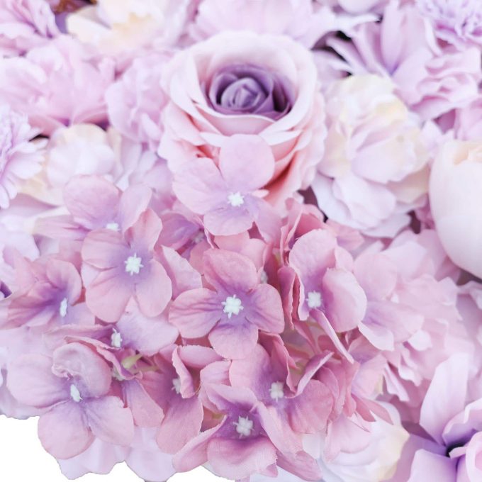 Artificial Flower Wall Panel with Pink Flowers
