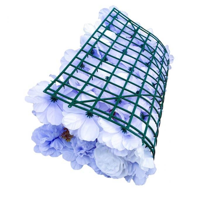 Side view backing Lilac Artificial Flower Wall Panel