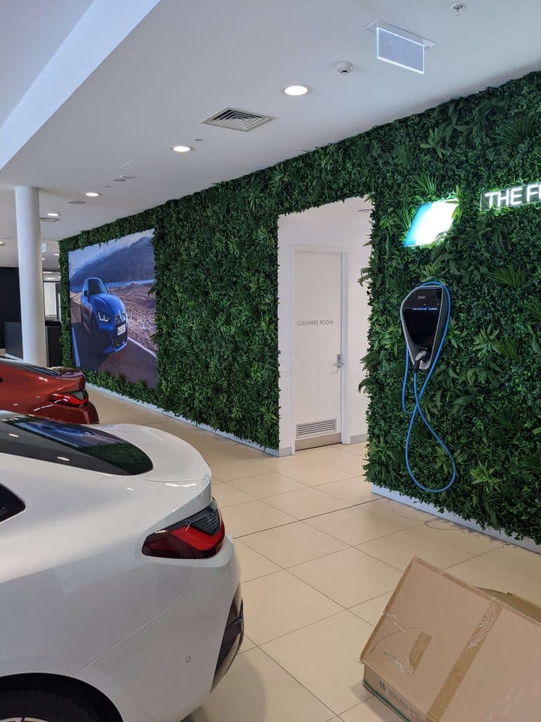 Commercial Green Wall Installed in a Melbourne Car Dealer