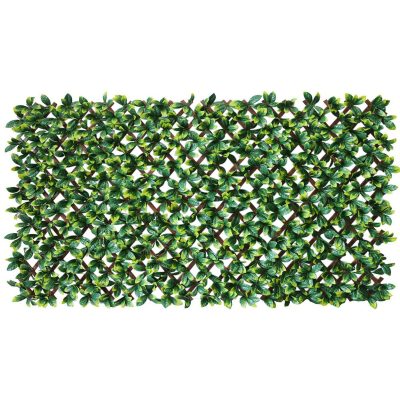 Laurel Artificial Hedge Extendable Trellis Screen 2 Meter By 1 Meter UV Resistant (PVC) (1)