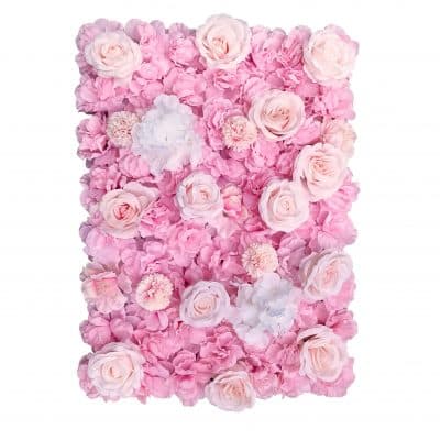 Artificial Flower Wall Pink and White Flowers