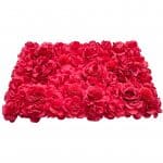 Artificial Flower Wall Red Romantic Red Faux Flower Wall View 2