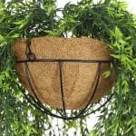 Coconut Fiber Faux Hanging Basket with Artificial Hanging Plants and Long Vines Basket Image