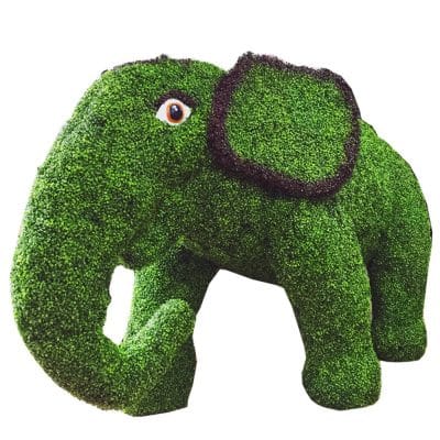 Large Artificial Plant Animal Topiary made with Boxwood hedge panels side view