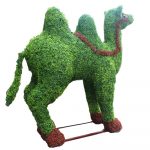 Large Boxwood Camel Animal for Events and Shows Also known as a fake plant animal side view