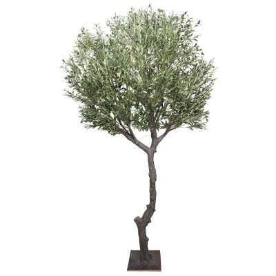 Very large artificial olive tree on stand