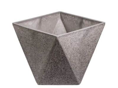 geometric recycled plastic plant pot