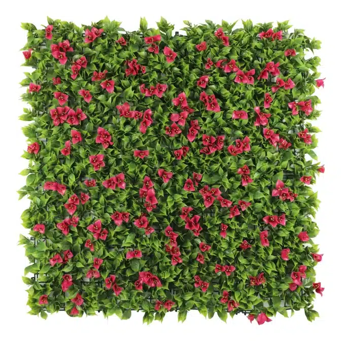 Luxury Flowering Pink Vertical Garden / Green Wall UV Resistant 1m X 1m Front of Living Wall Panel